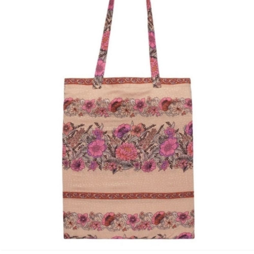 NWT Spell Floral Tote Bag - Pink and Tan
